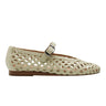 Evonna Woven Mary Jane Ballet Flat - Chic Cream Leather
