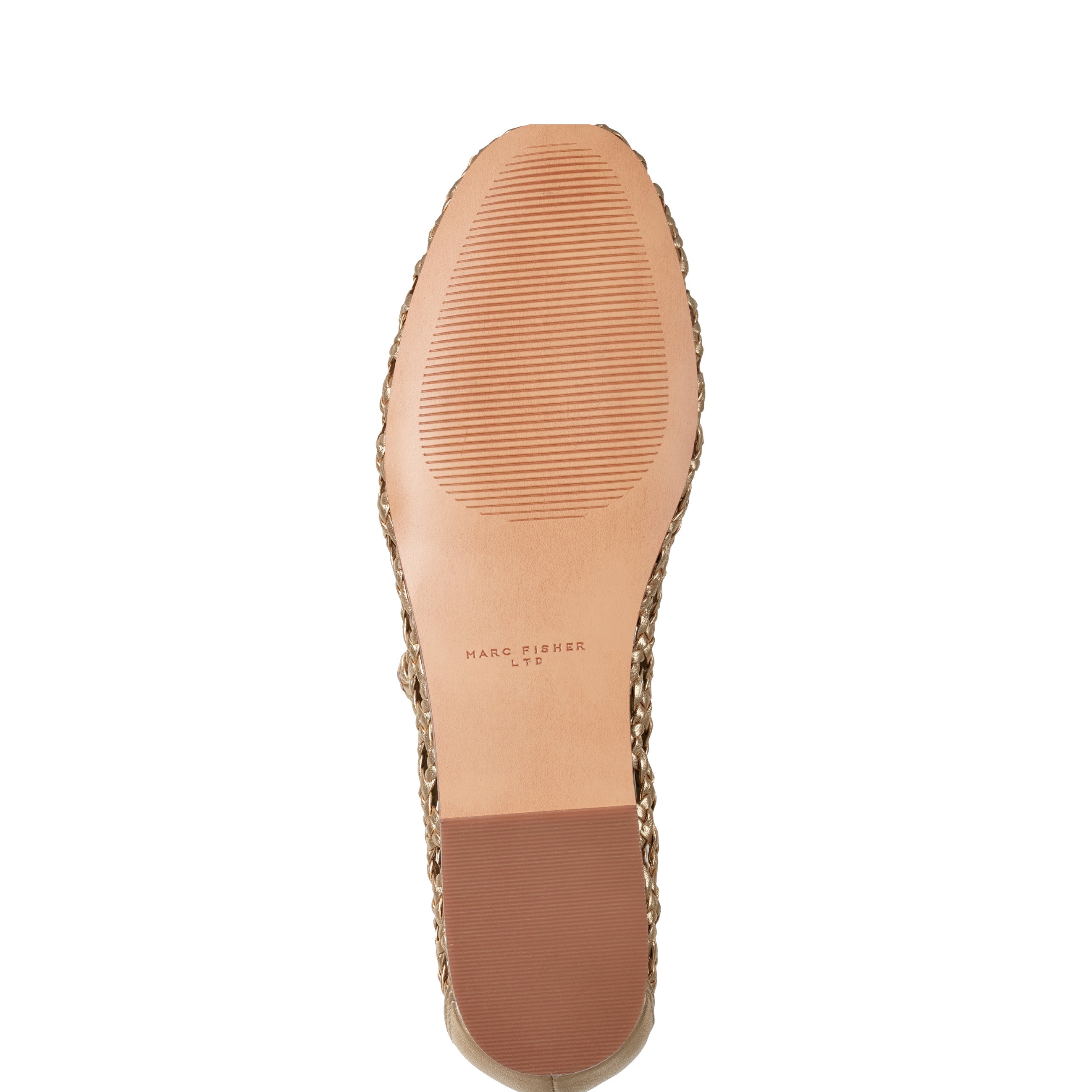 Evonna Woven Mary Jane Ballet Flat - Gold Leather