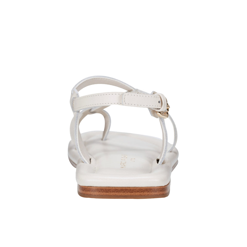 Gerty Strappy Flat Sandal - Chic Cream Leather