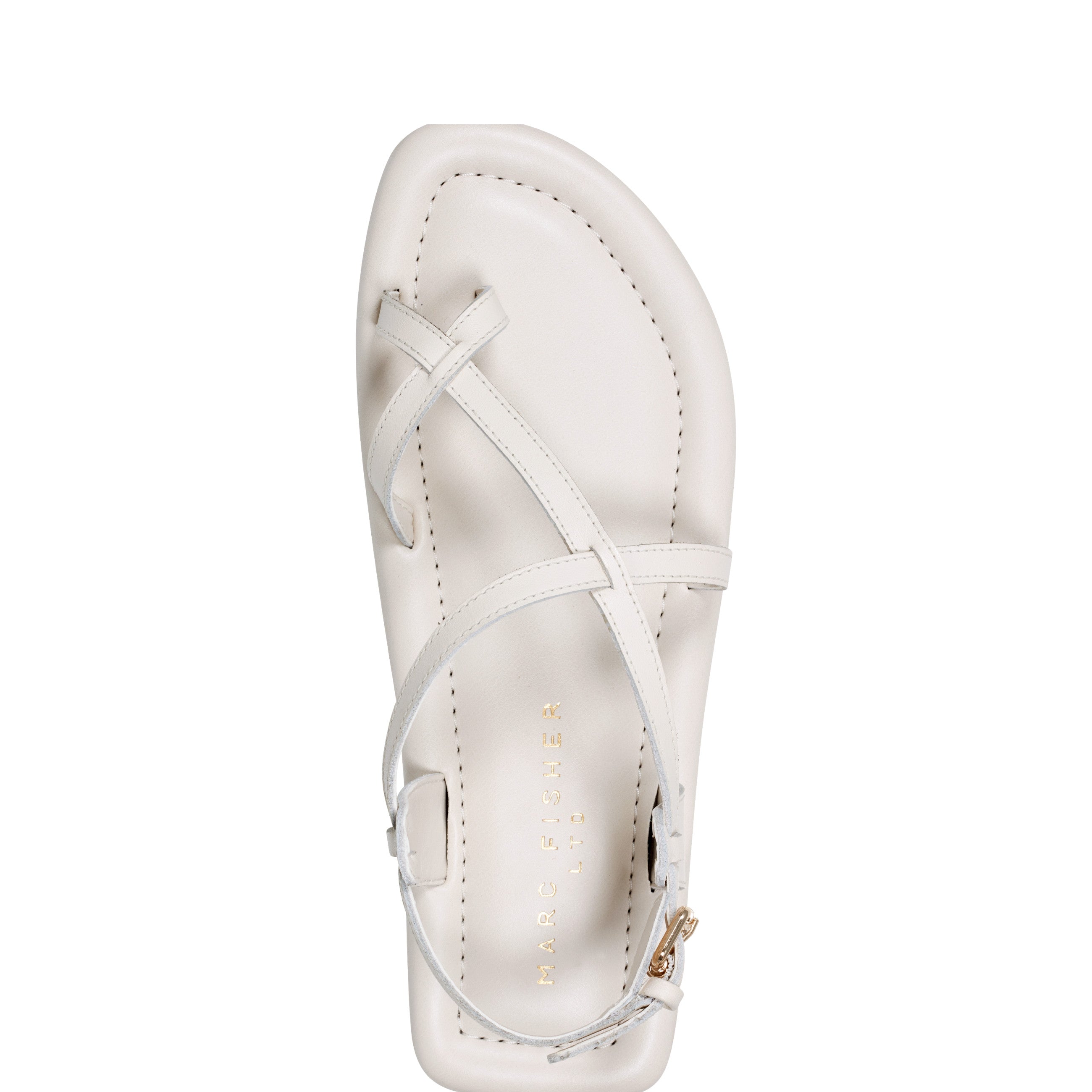 Gerty Strappy Flat Sandal - Chic Cream Leather