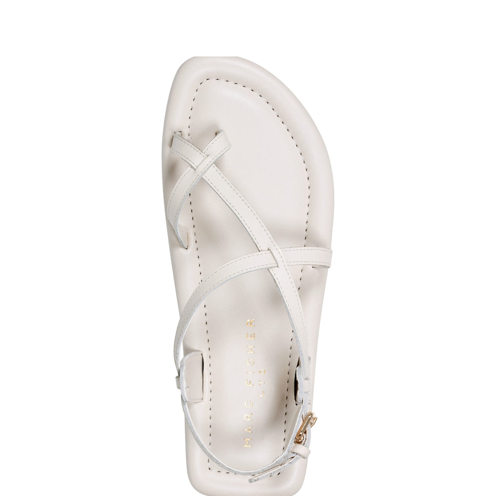 Gerty Strappy Flat Sandal - Chic Cream Leather