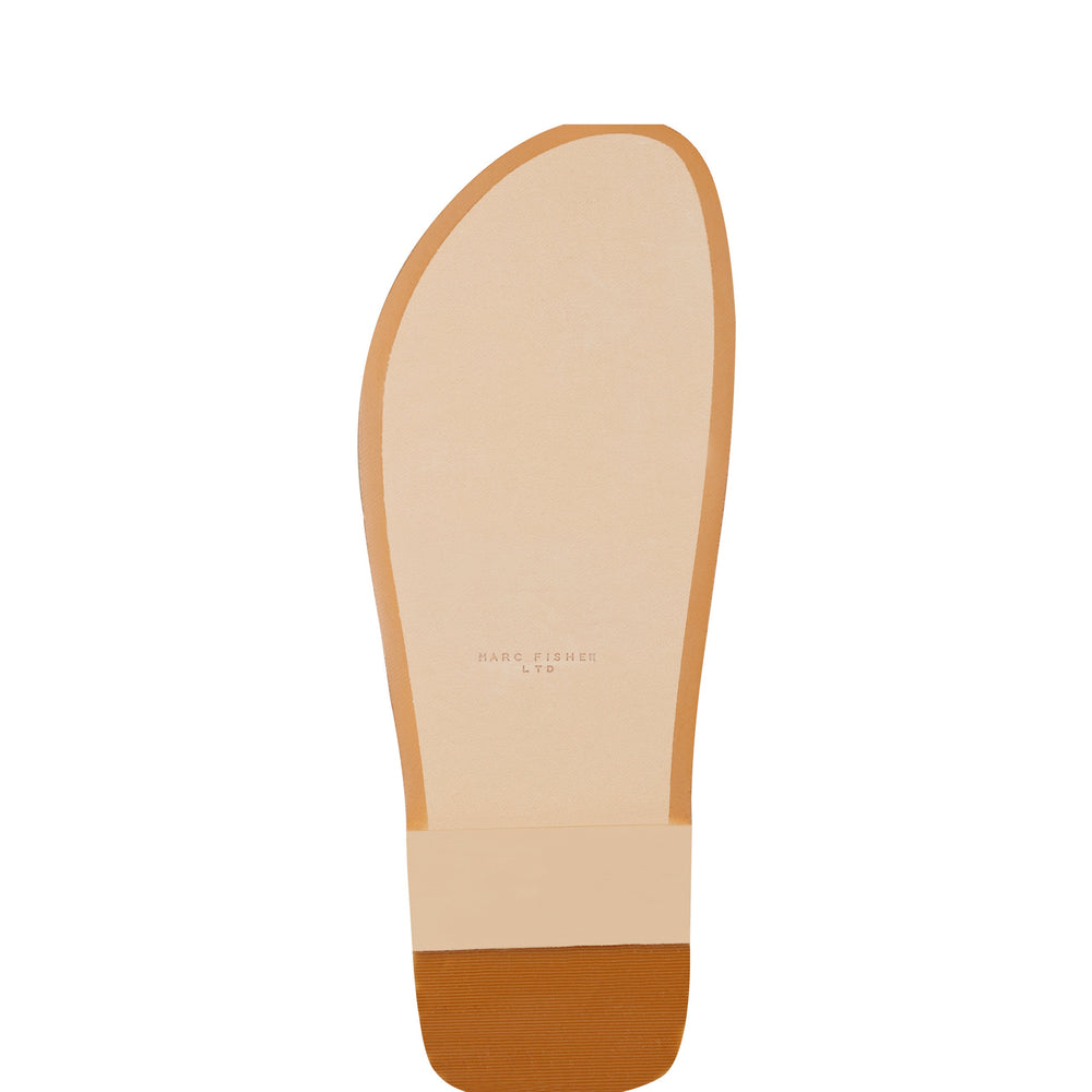 Gerty Strappy Flat Sandal - Gold Leather