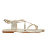 Gerty Strappy Flat Sandal - Gold Leather