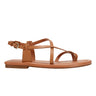 Gerty Strappy Flat Sandal - Natural Leather