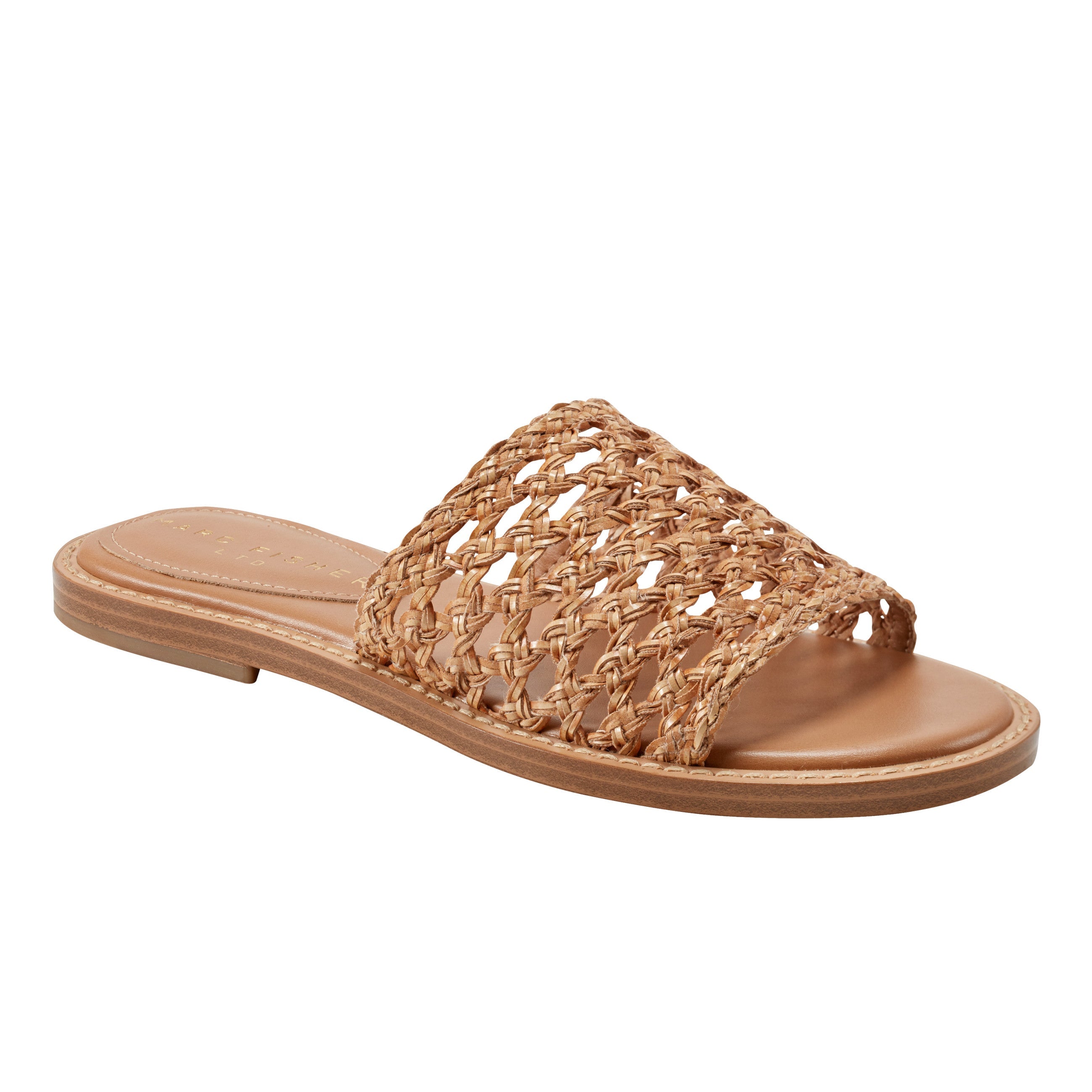 Glynne Woven Flat Sandal - Brown