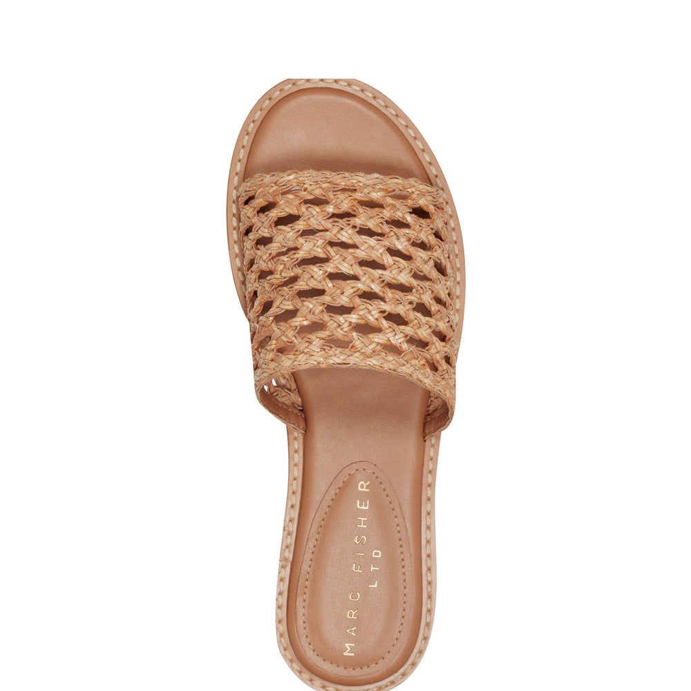 Glynne Woven Flat Sandal - Brown