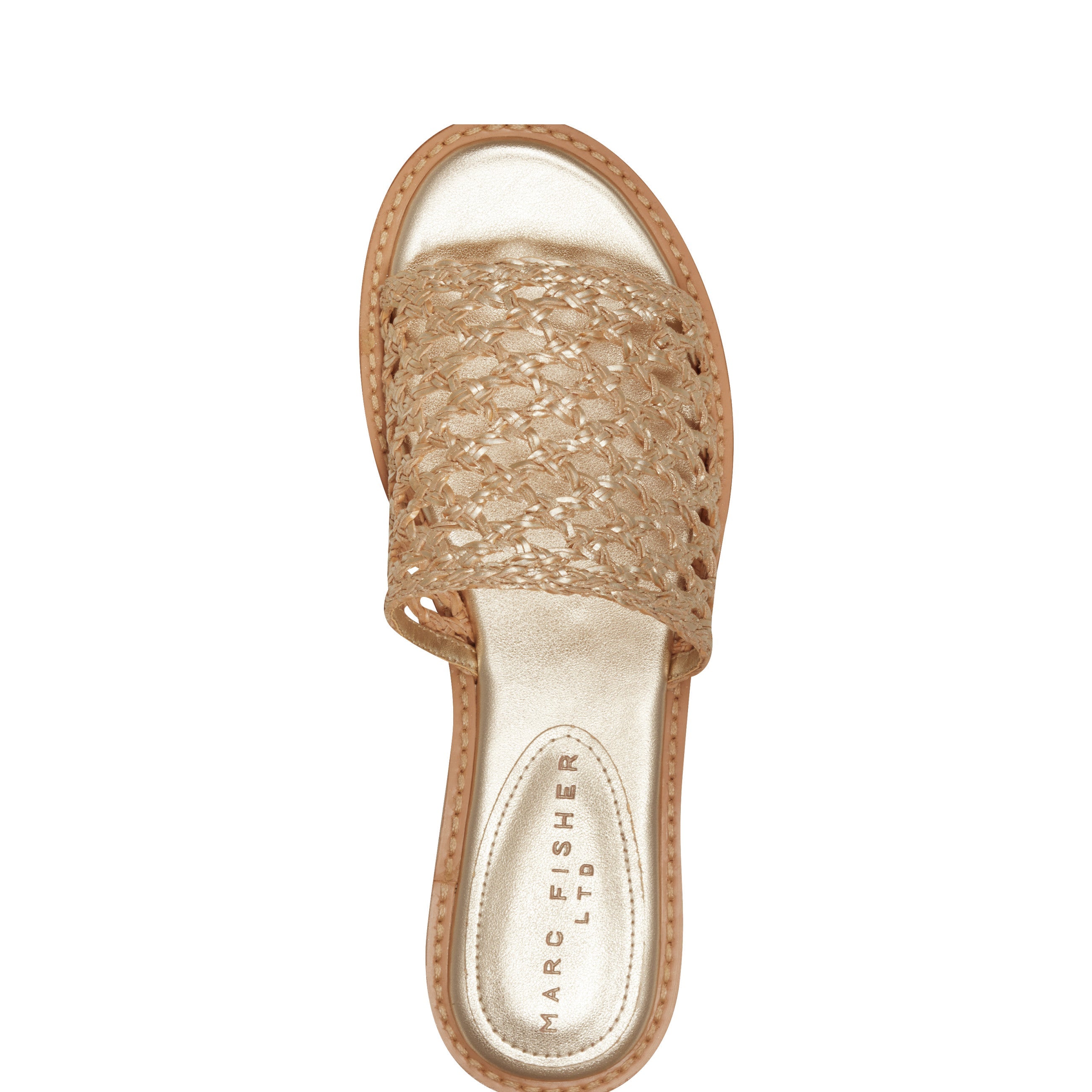 Glynne Woven Flat Sandal - Gold