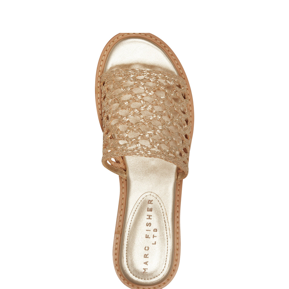 Glynne Woven Flat Sandal - Gold