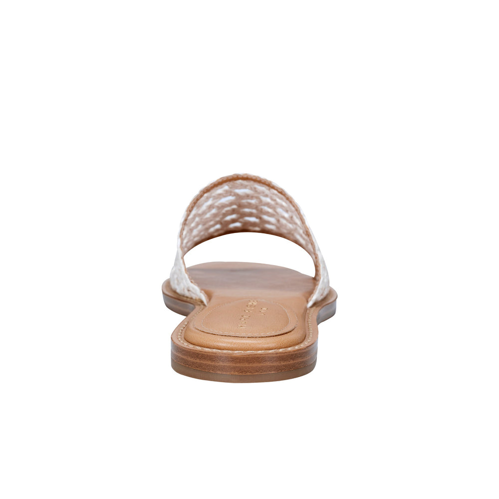 Glynne Woven Flat Sandal - White