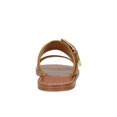Hallyn Flat Slide Sandal - Brown Suede