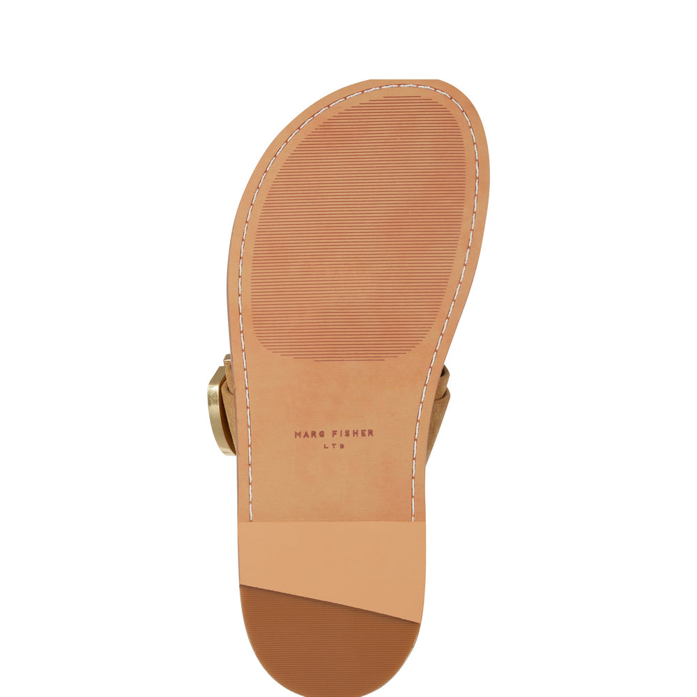 Hallyn Flat Slide Sandal - Brown Suede