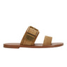 Hallyn Flat Slide Sandal - Brown Suede