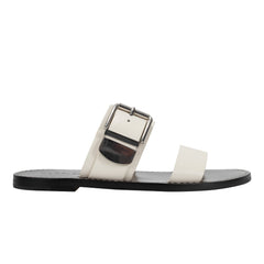 Hallyn Flat Slide Sandal - Chic Cream Leather