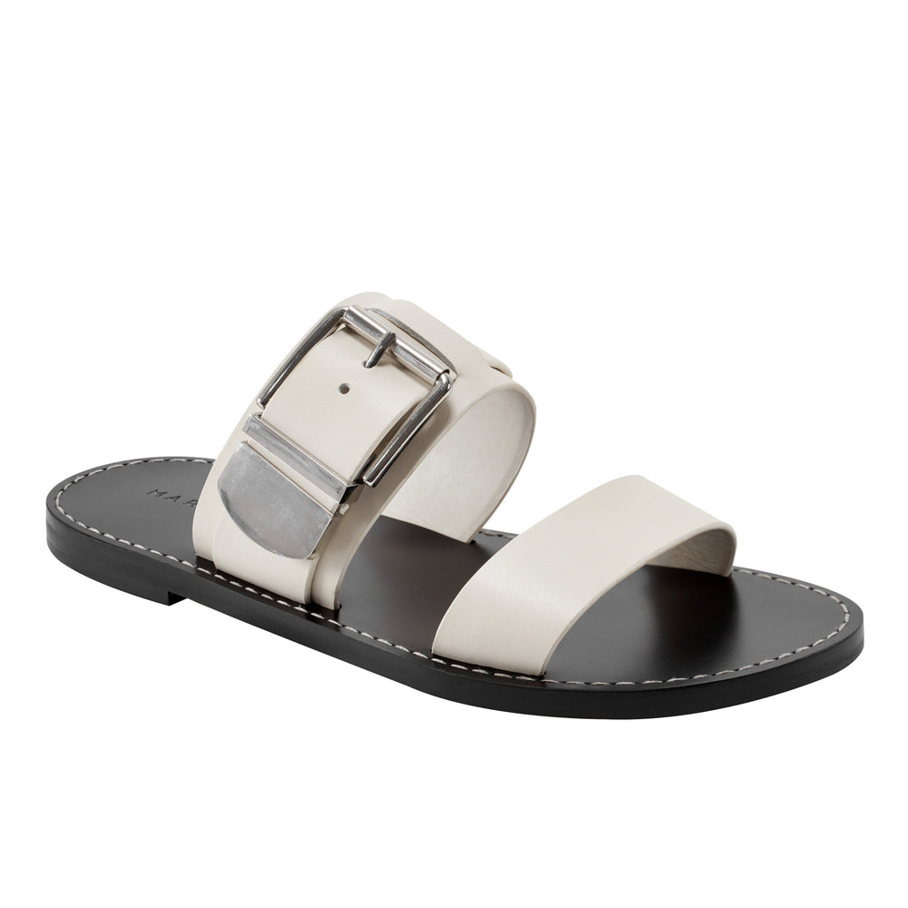 Hallyn Flat Slide Sandal - Chic Cream Leather