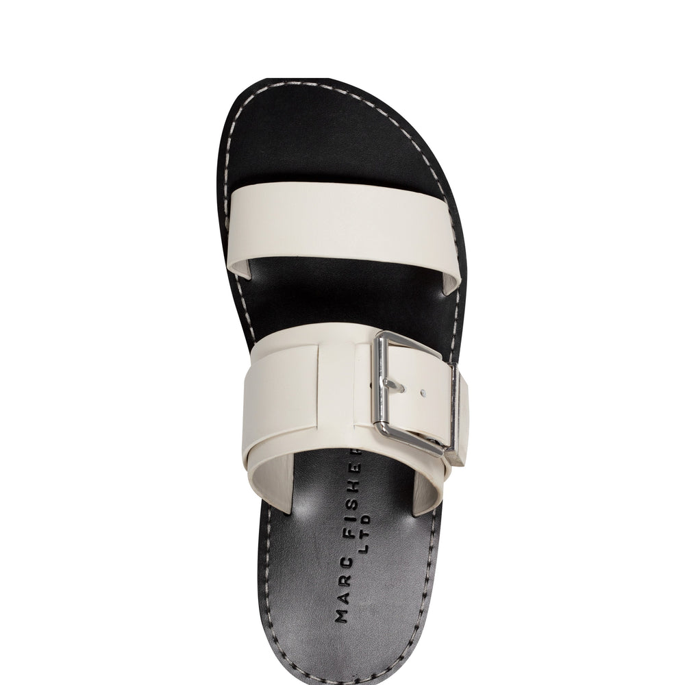 Hallyn Flat Slide Sandal - Chic Cream Leather