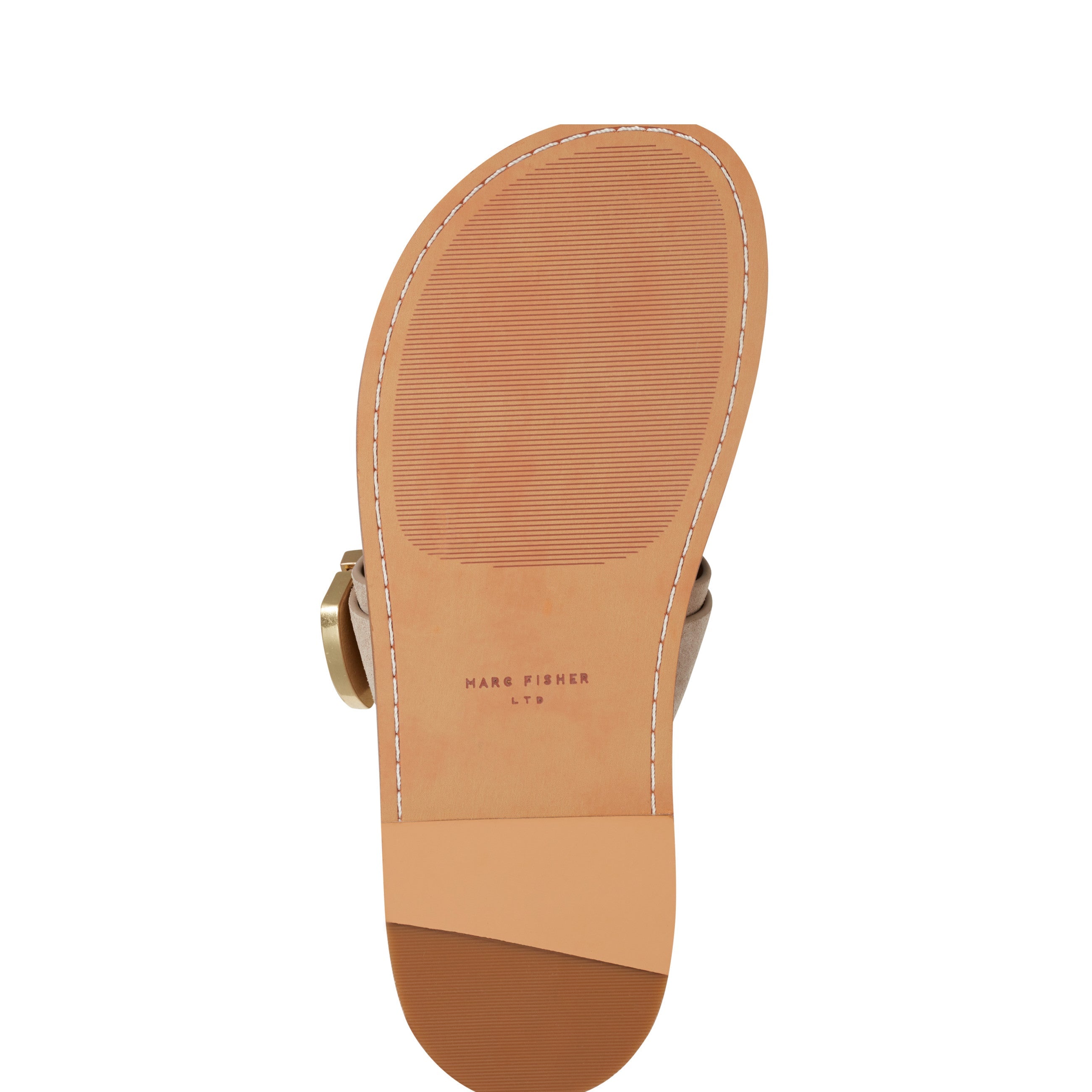 Hallyn Flat Slide Sandal - Taupe Suede