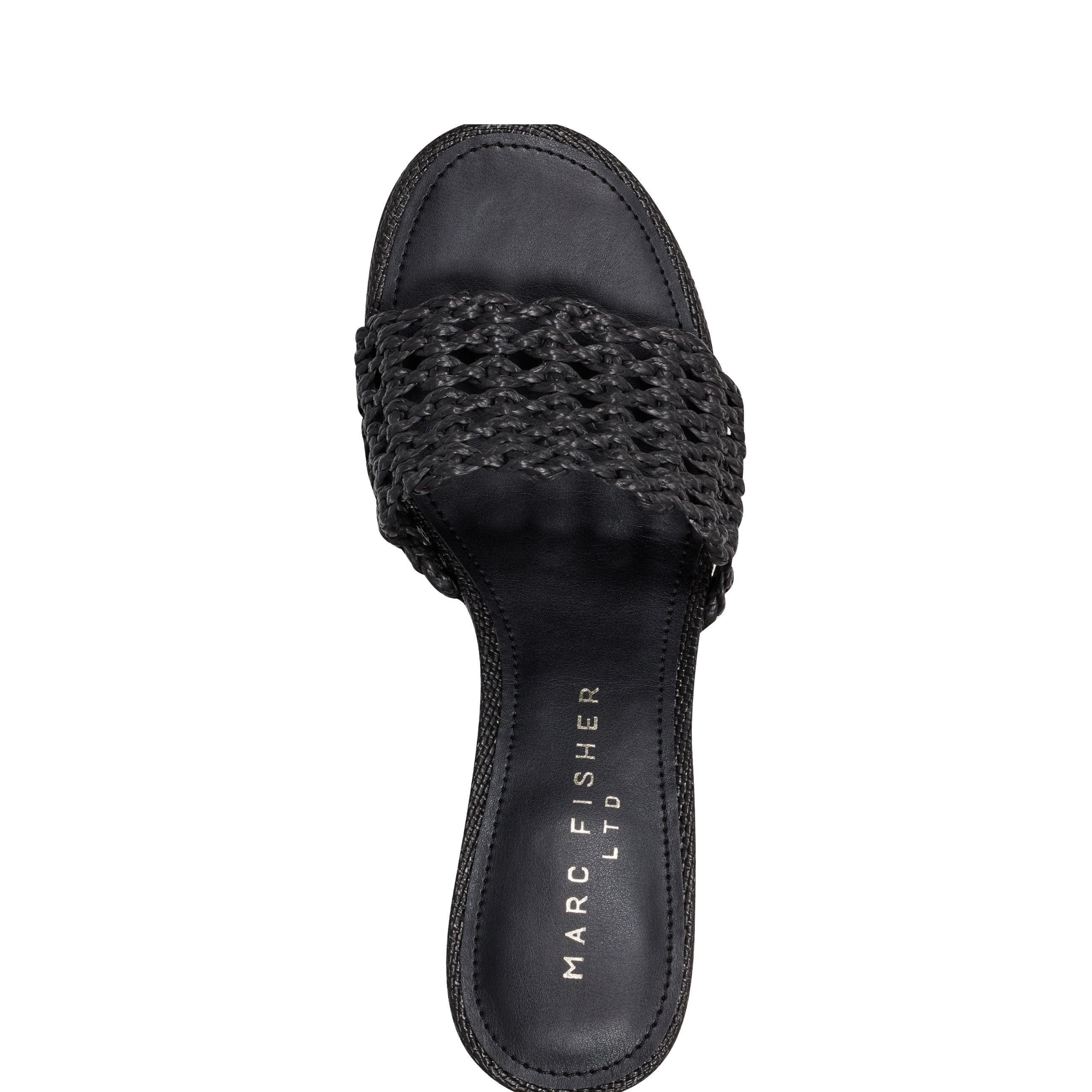 Jazmine Dress Slide Sandal - Black Raffia