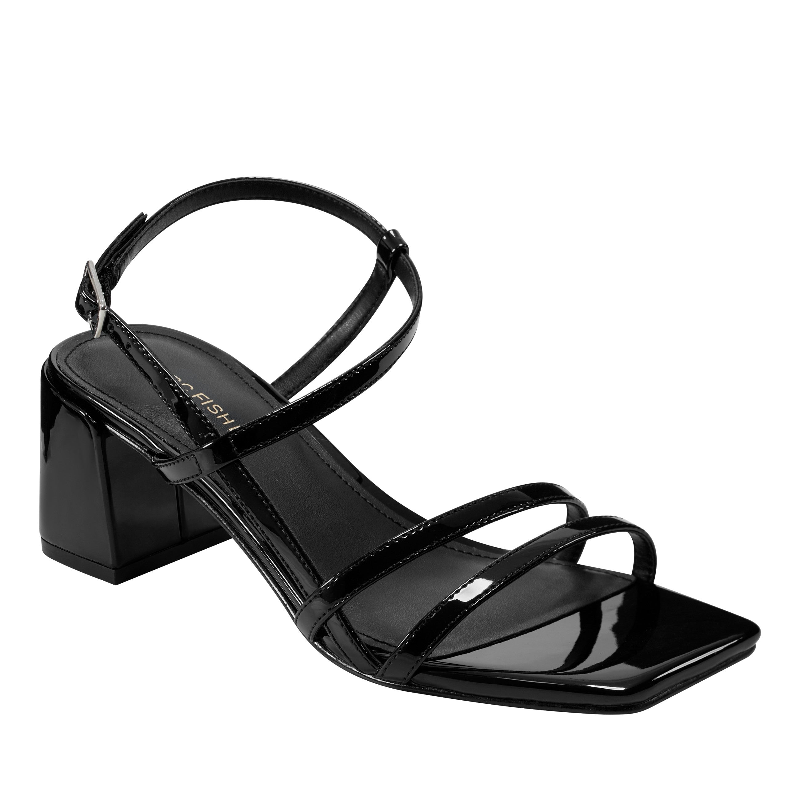 Jeci Strappy Sandal - Black Patent
