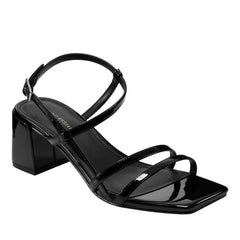 Jeci Strappy Sandal - Black Patent