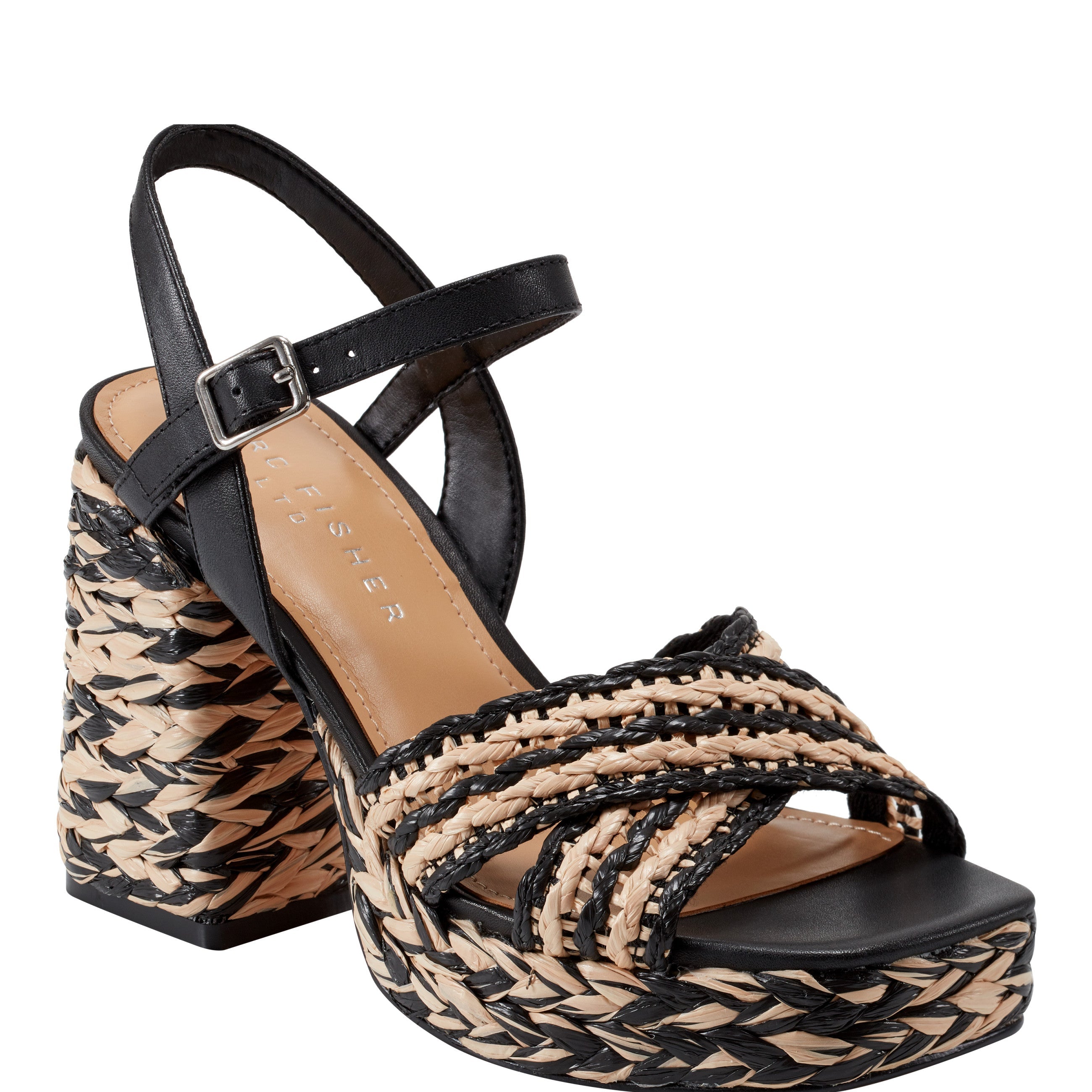 Juliey Platform Sandal - Natural/Black