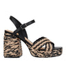 Juliey Platform Sandal - Natural/Black