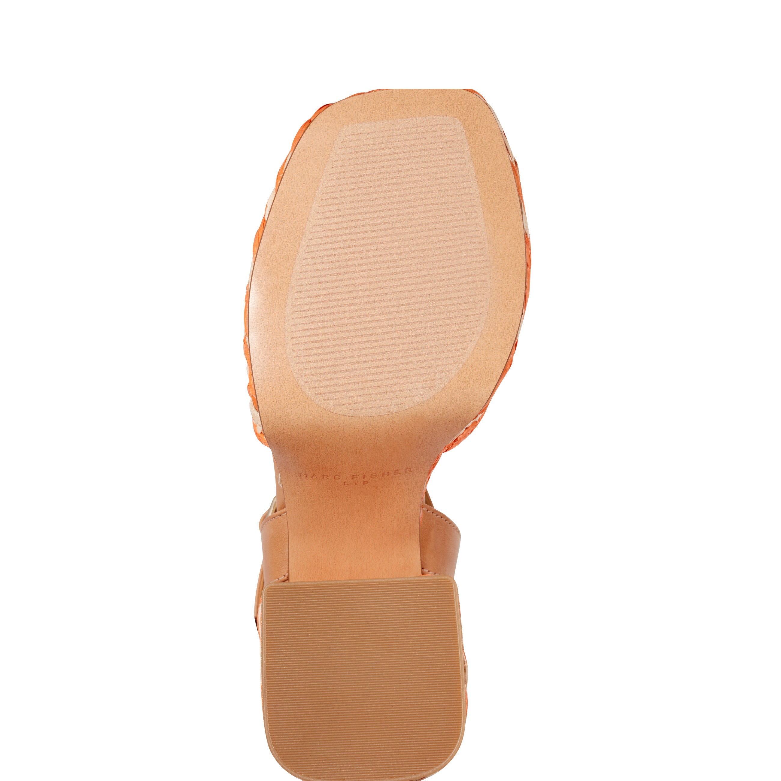 Juliey Platform Sandal - Natural/Orange Raffia