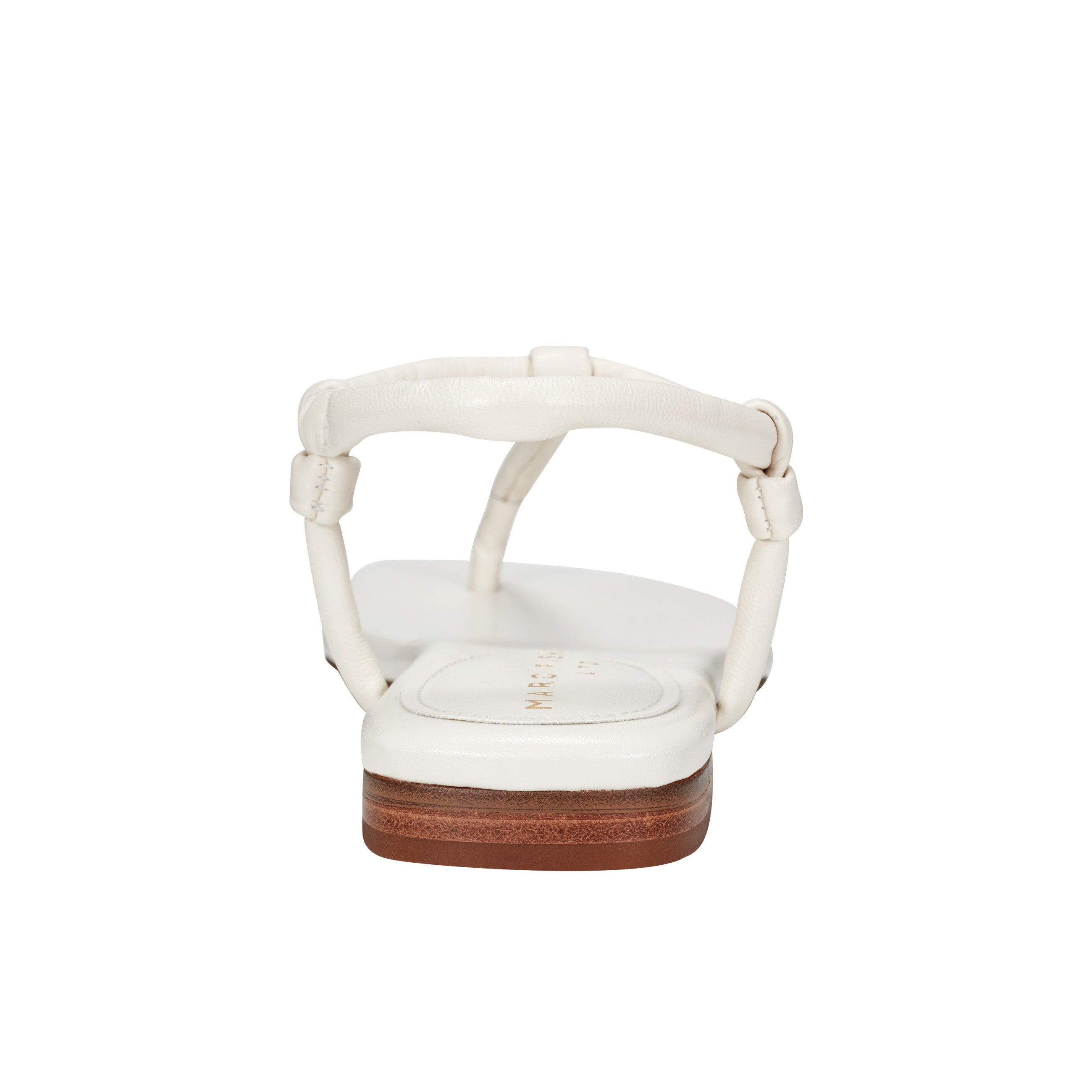 Maycee Thong Flat Sandal - Chic Cream Leather