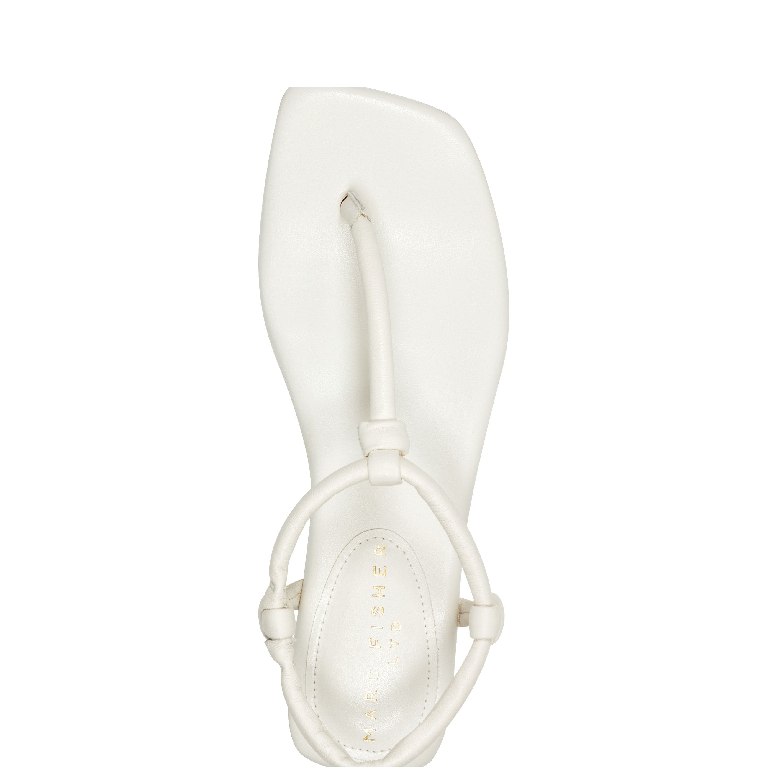 Maycee Thong Flat Sandal - Chic Cream Leather