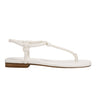 Maycee Thong Flat Sandal - Chic Cream Leather