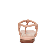 Maycee Thong Flat Sandal - Natural Leather