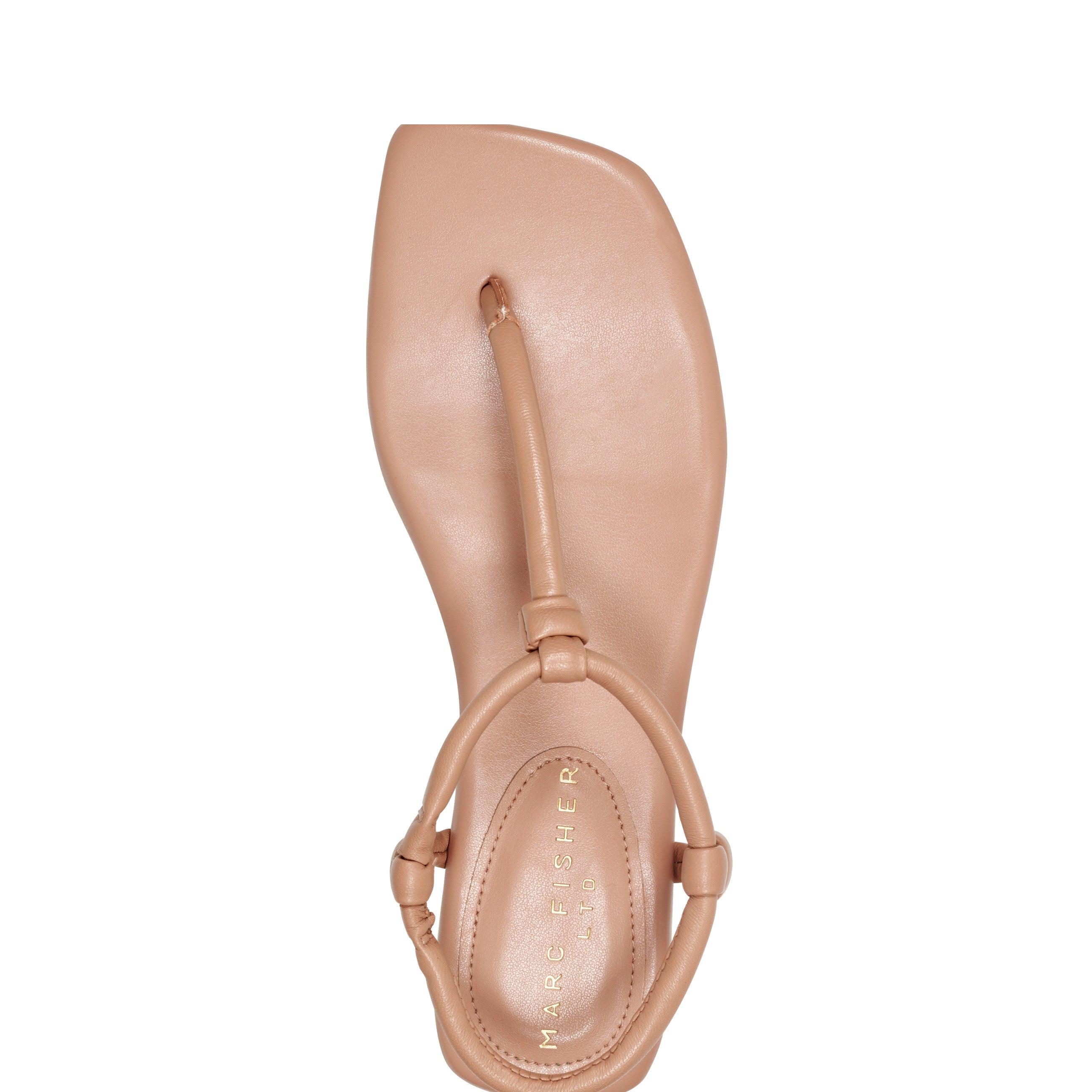 Maycee Thong Flat Sandal - Natural Leather