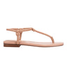 Maycee Thong Flat Sandal - Natural Leather