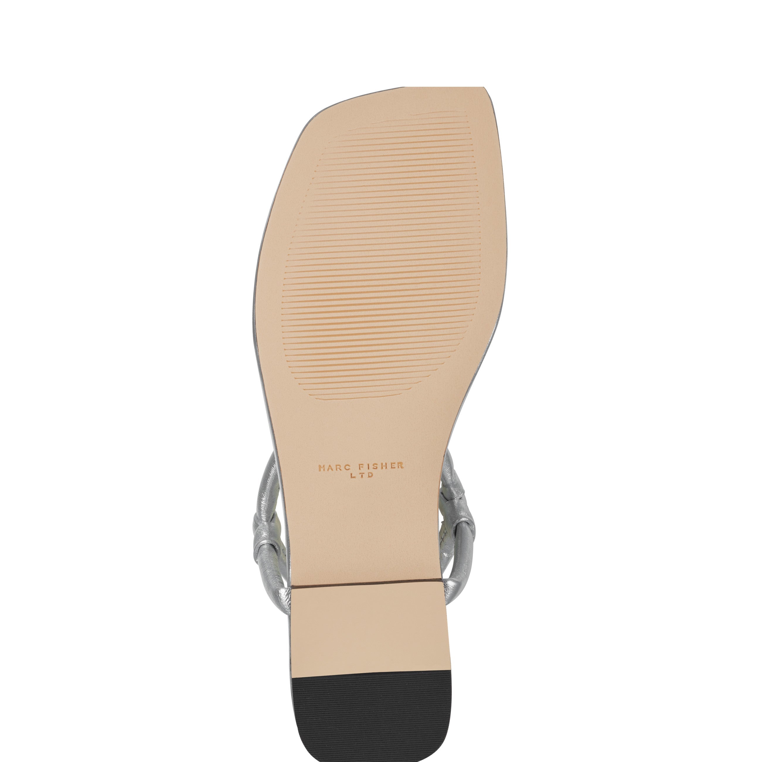Maycee Thong Flat Sandal - Silver Leather