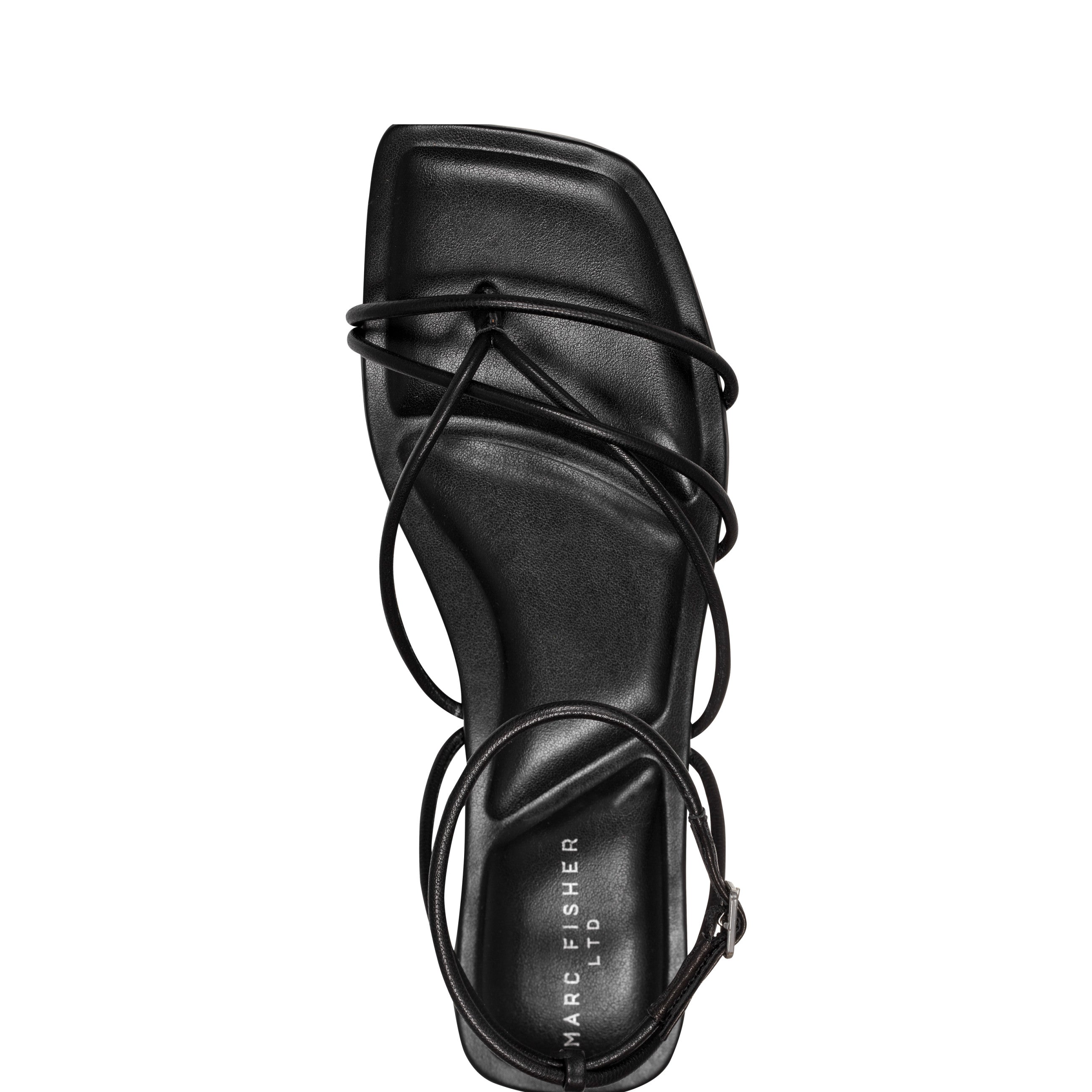 Mayte Strappy Flat Sandal - Black Leather