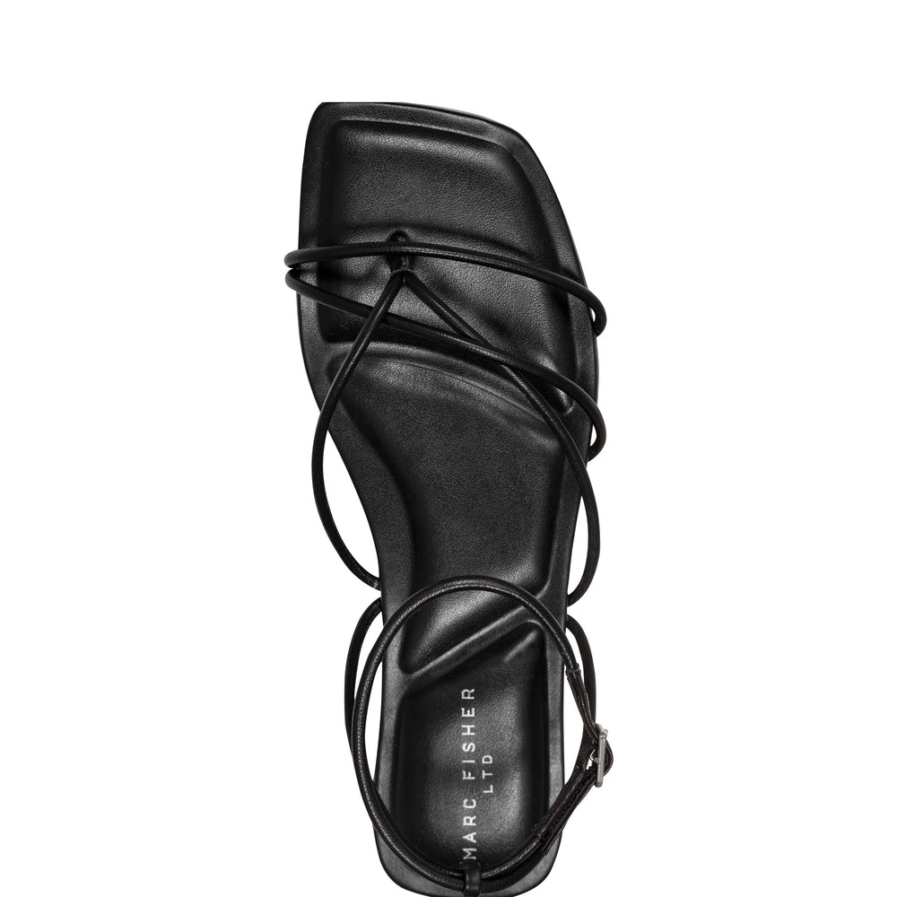 Mayte Strappy Flat Sandal - Black Leather