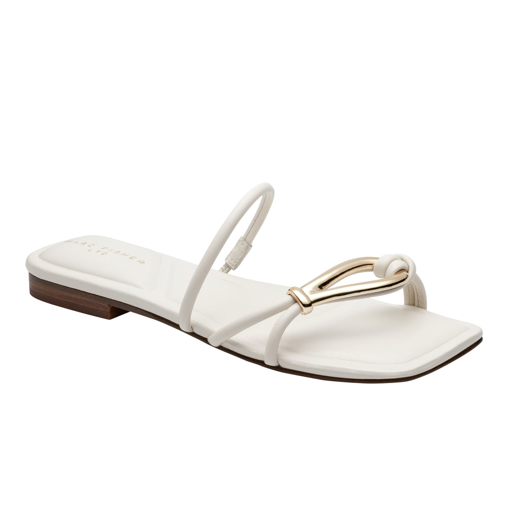 Mazza Flat Slide Sandal - Chic Cream