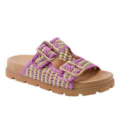 Mylan Footbed Sandal - Purple/Green