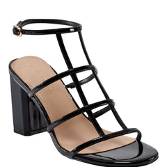 Norene Strappy Sandal - Black Patent