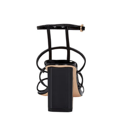 Norene Strappy Sandal - Black Patent