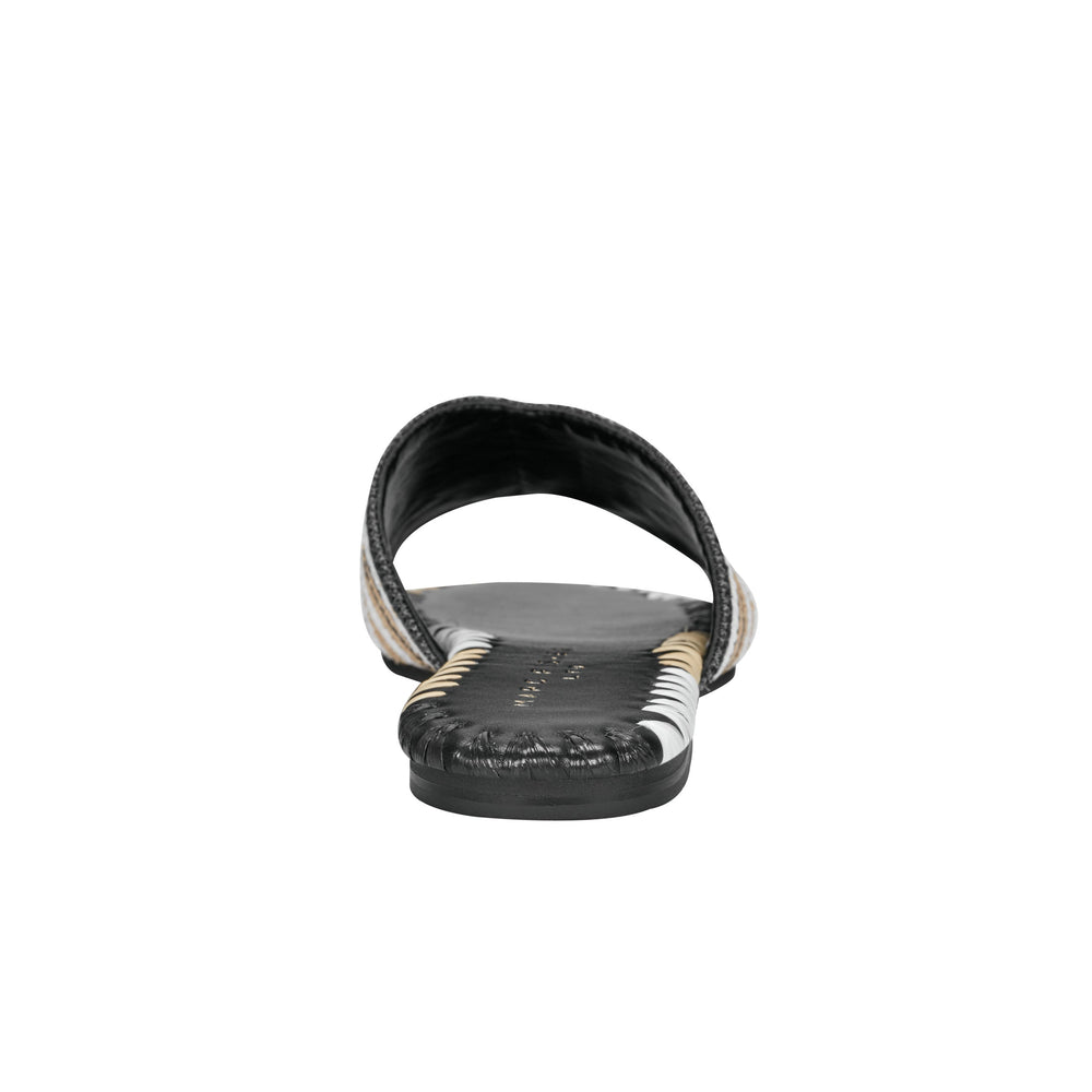 Nottie Flat Slide Sandal - Black Multi