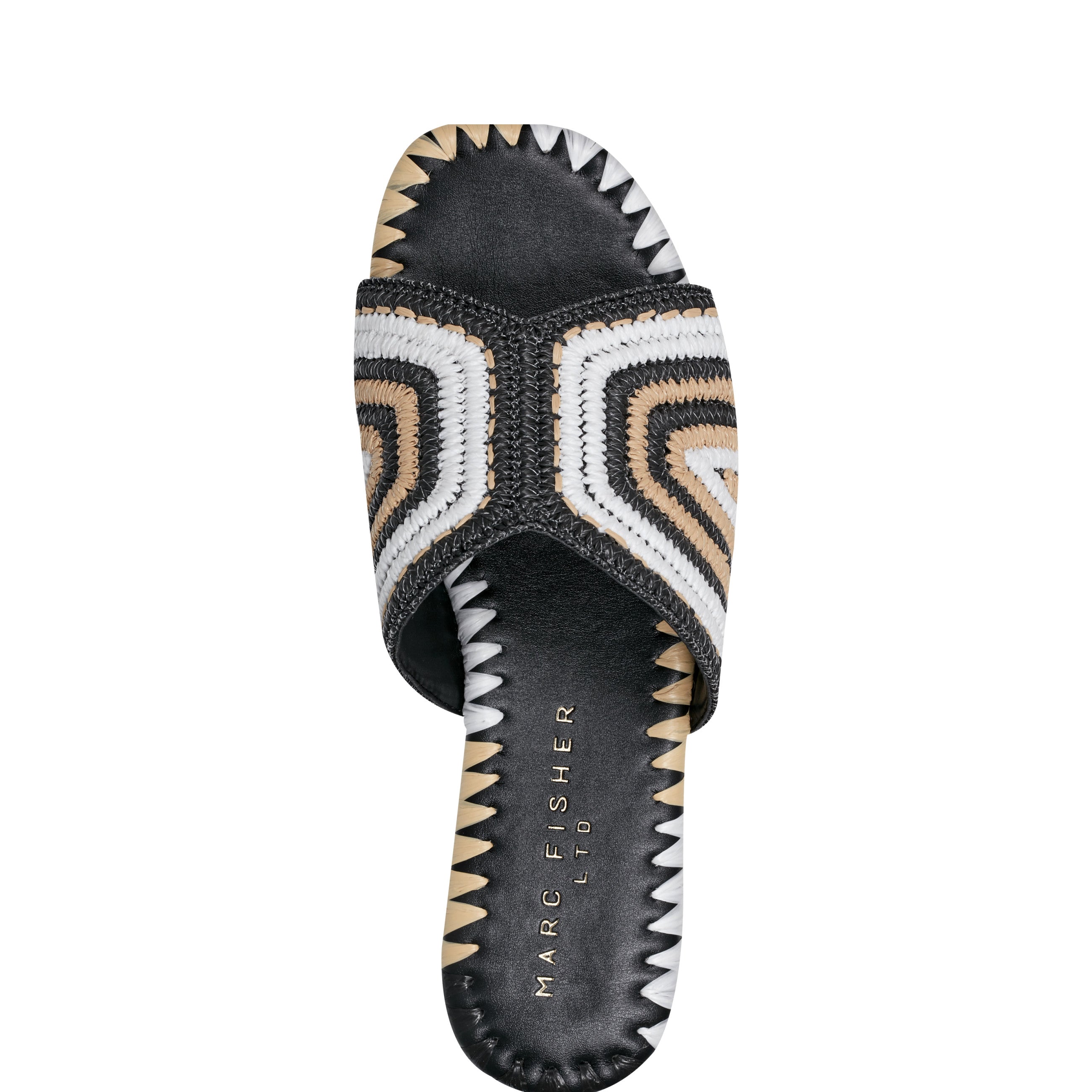 Nottie Flat Slide Sandal - Black Multi