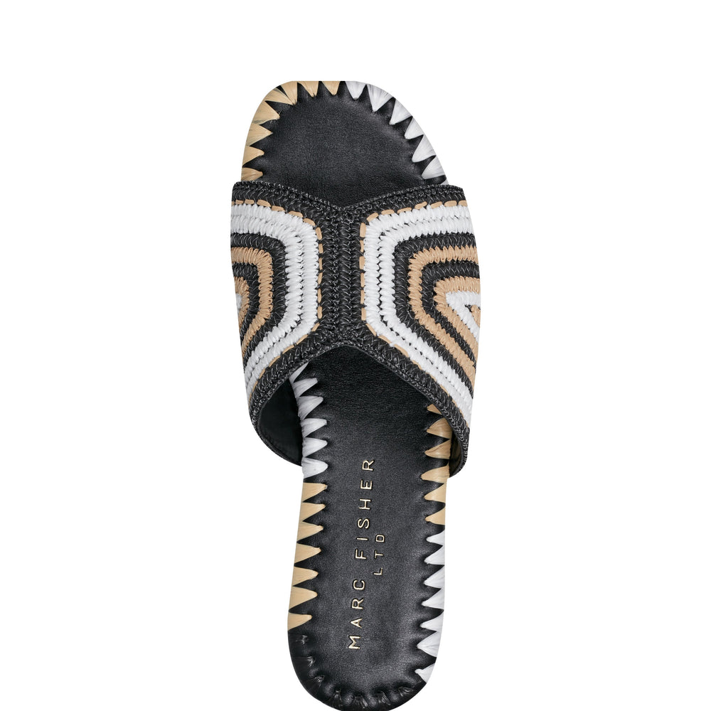 Nottie Flat Slide Sandal - Black Multi