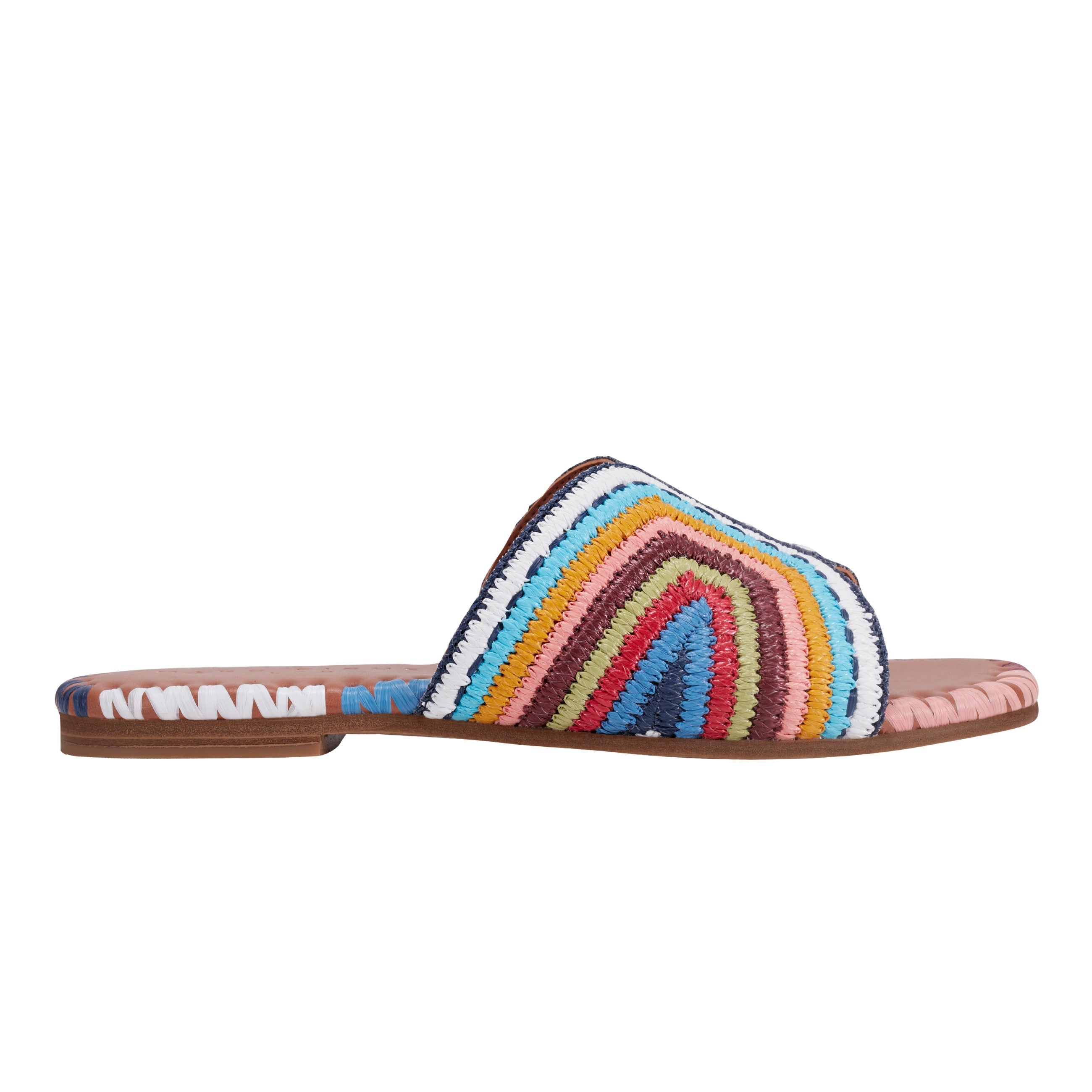 Nottie Flat Slide Sandal - Blue Multi