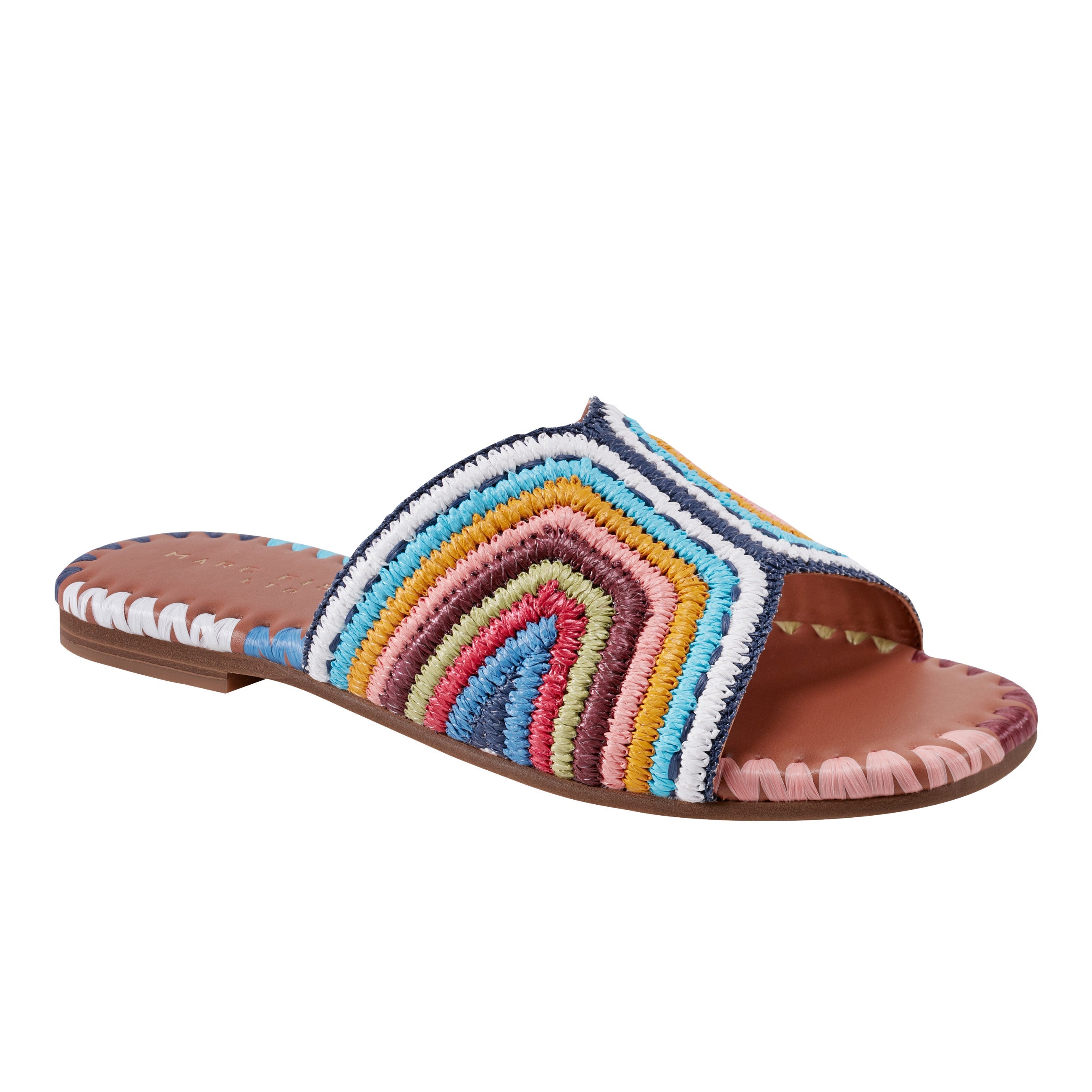 Nottie Flat Slide Sandal - Blue Multi