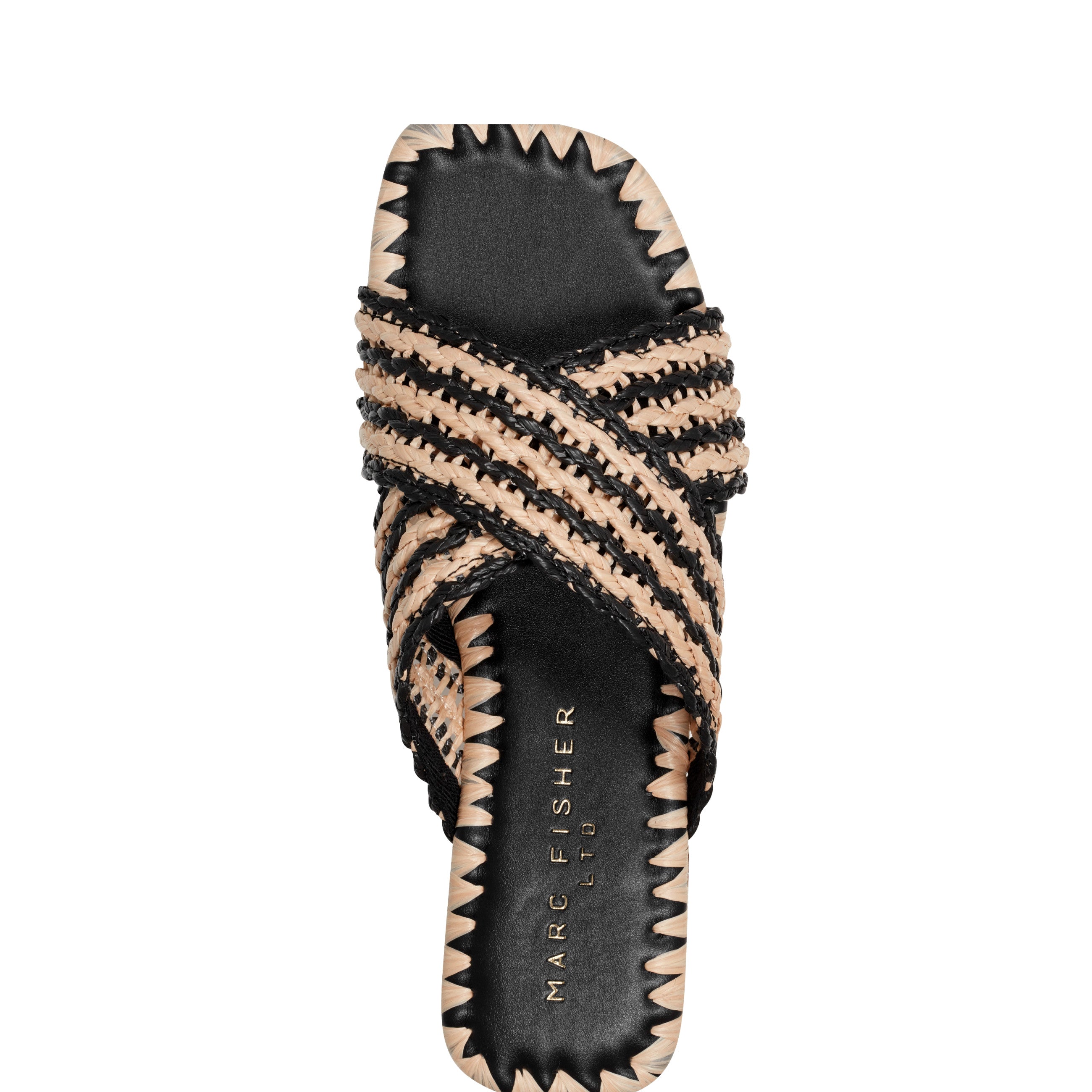 Nylie Flat Sandal - Natural/Black