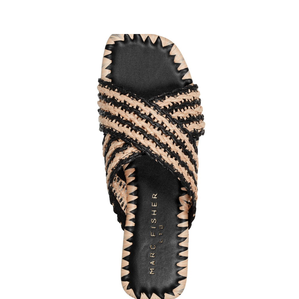 Nylie Flat Sandal - Natural/Black