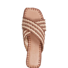 Nylie Flat Sandal - Natural/Brown