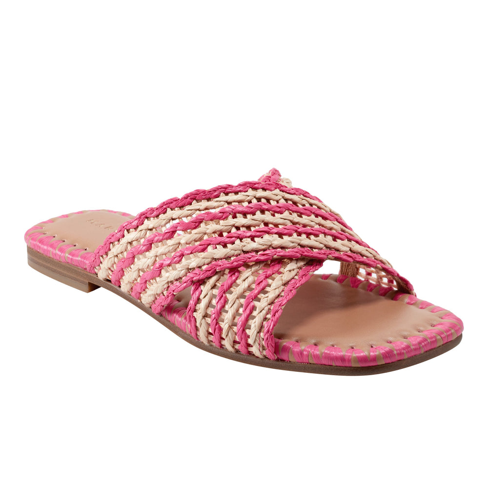 Nylie Flat Sandal - Natural/Pink
