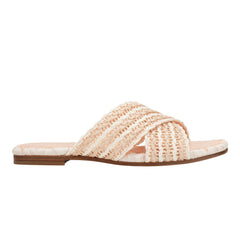 Nylie Flat Sandal - Natural/White