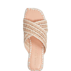 Nylie Flat Sandal - Natural/White